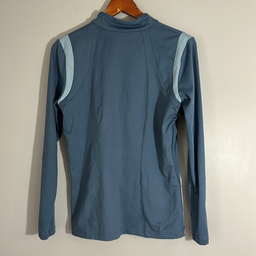 Blue Full-Zip Jacket with Light Blue Accents - Picture 4 of 5